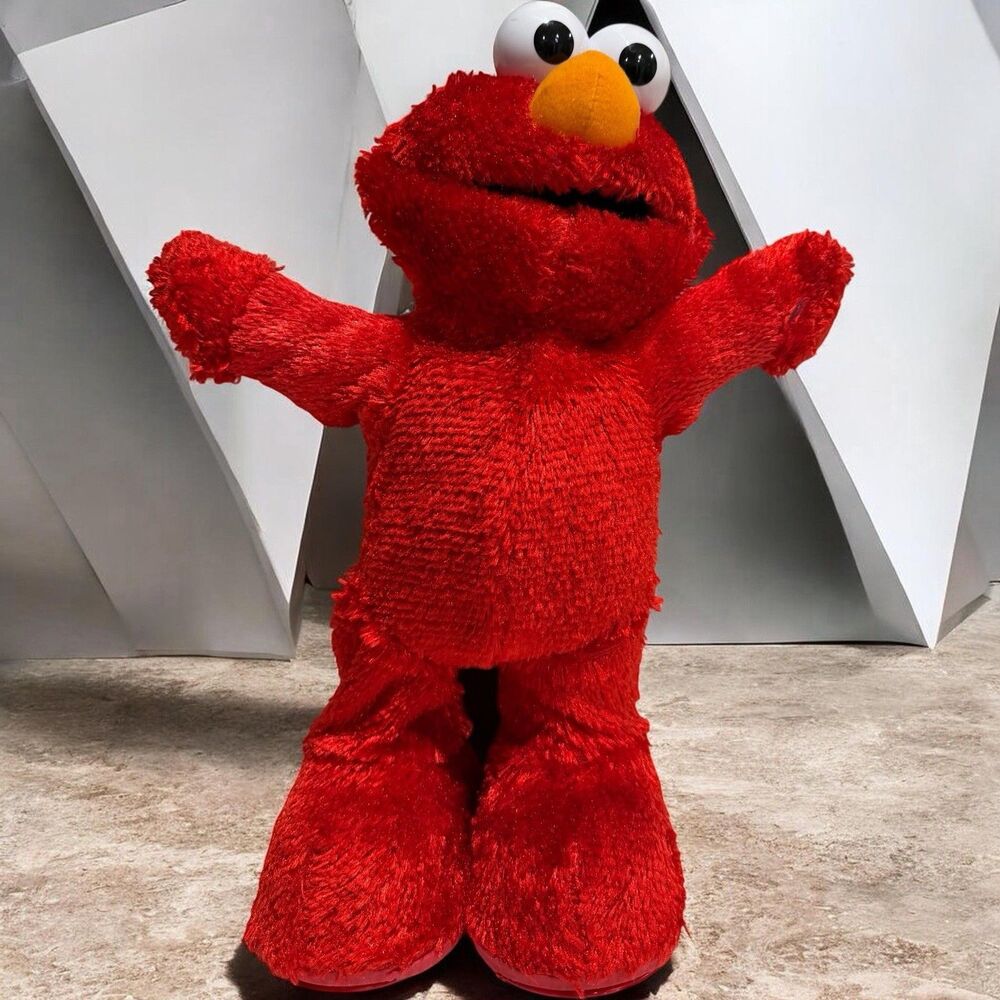 Sesame Street Elmo Talking Plush Toy Fisher-Price Interactive Musical Red